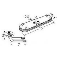 Stainless Steel Oval Twin, Centered, 2.25Inch Offset Burner 11602-79062
