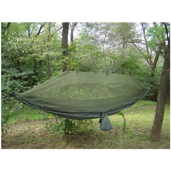 Jungle Hammock W/ Mosquito Net, Olive Green