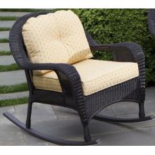 Alfresco Home Amelia Deep Seating All-Weather Wicker Glider In Sable Brown Finish - (Frame ONLY, Custom Cushion Sold Separately)
