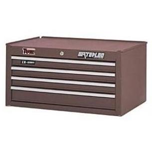 Waterloo Industries TRAXX TR Series 26 Inch 4-Drawer Intermediate Tool Chest- Brown