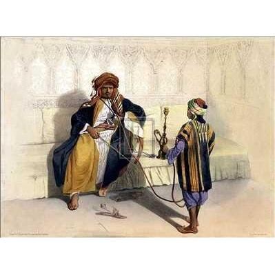 Arab Sheikh Smoking Poster Print