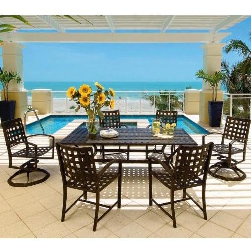 Windham Castings Metro Classic Cast Aluminum Patio Dining Set For 6