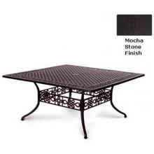 Meadow Decor Paragon 65 X 65 Cast Aluminum Square Table - Mocha Stone Finish
