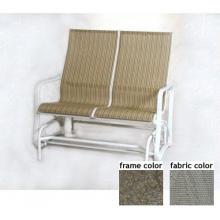 Sunnibay Aluminum Sling Loveseat Glider With Scavo Bronze Frame And A0109 Fabric