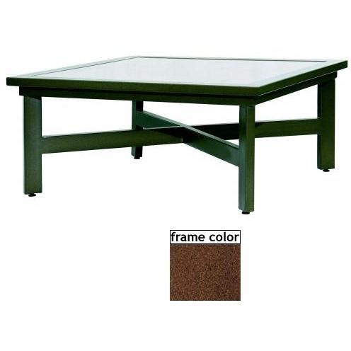 Suncoast 45 Inch Square Cocktail Table Madrid Table - Cabernet