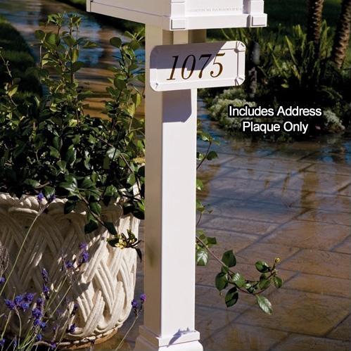 Keystone Series Standard Post Address Plaque - Almond
