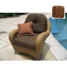 North Cape Catalina Resin Wicker Swivel Glider - Walnut