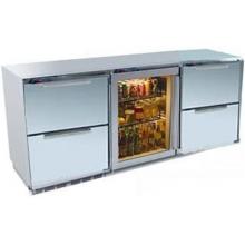 Perlick Outdoor Triple Refrigerator With Integrated Drawers (x 2) And Overlay Glass Door (Requires Custom Panels)