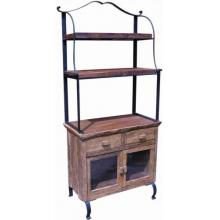 Teak Wood Bakers Rack & Cabinet