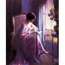 Young Woman Reading By A Window Poster Print