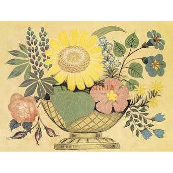 Antique Flower Bowl Poster Print