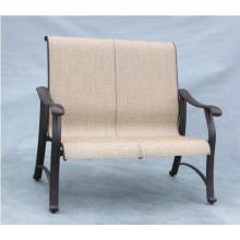 Elegant Sling Cast Aluminum Patio Bench Loveseat