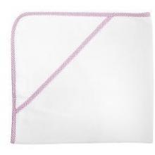 Trend Lab Terry Velour Hooded Towel W/ Seersucker Trim Pink