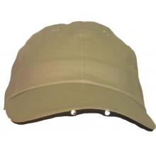 Lighted Unstructured Hat W/ 2 LED Lights Khaki Tan