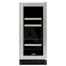 Marvel Wine & Beverage Cooler, 15 Inches - White Cabinet, White Frame Glass Door