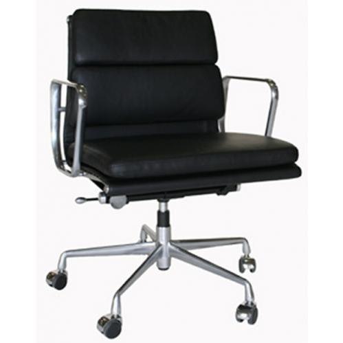 Ronan Leather Office Chair In Black
