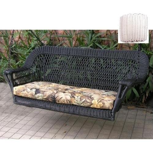 North Cape Pinehurst Resin Wicker Porch Swing - White