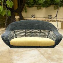 North Cape Port Royal Resin Wicker Swing - Espresso