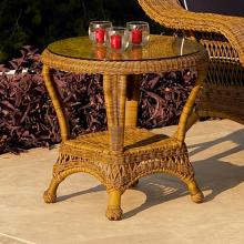 North Cape Port Royal Resin Wicker End Table With - Walnut