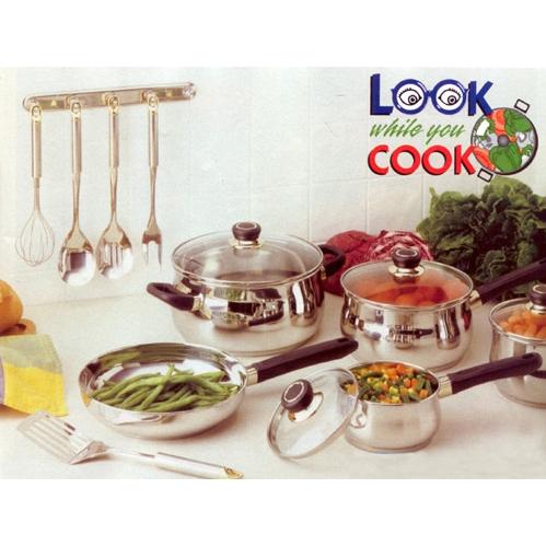 Stainless Cookware and Utensil Set � 15pc