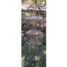 International Caravan Cast Iron 4-Tier Folding Corner Shelf - Rust