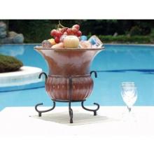 Alfresco Home Timbre Outdoor Beverage Cooler With Shelf And Stand - Rosso