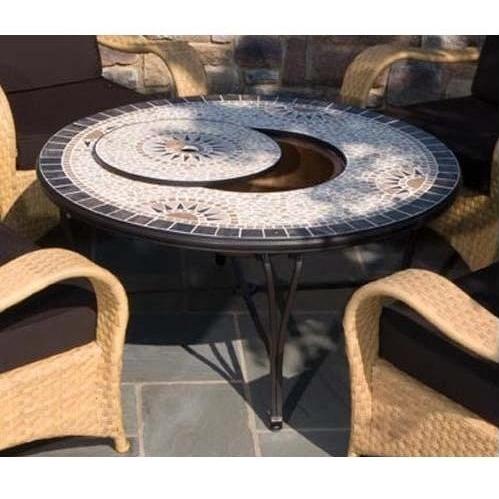 Alfresco Home Pebble Sole Outdoor Lounge Table Center Disc - 30 Inch Round