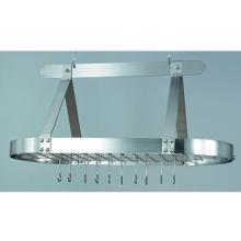 Old Dutch Satin Nickel Pot Rack With Grid And 16 Hooks RM - Oval