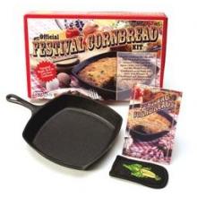 Lodge Festival Cast Iron Cornbread Pan & Kit