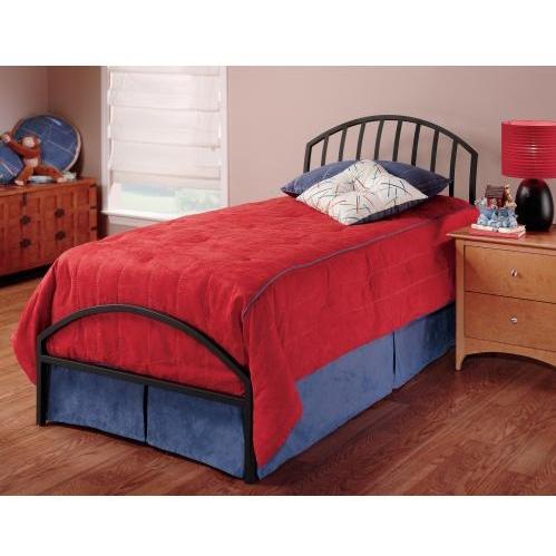 Hillsdale Old Towne Black Metal Sleigh Bed Set With Frame - Twin