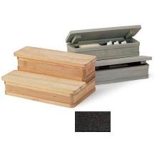 A&B Accessories Recycled Plastic Spa Storage Steps: Two-Tier - 36 Inch Espresso
