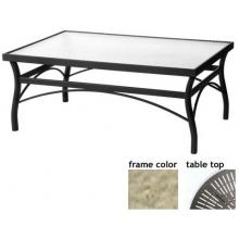 Sterling 32 X 48 Inch Aluminum Rectangle Cocktail Table - Aluminum Starburst Pattern With Saddle Frame