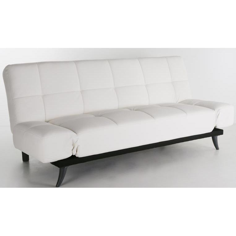 Abbyson Living Ada Leather Convertible Sofa - White AD-018L-W