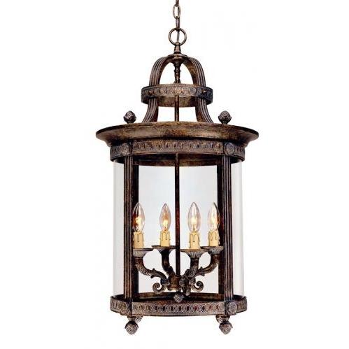 Luminous Lanterns Collection Hanging Lantern In French Bronze Finish - 4 Bulbs