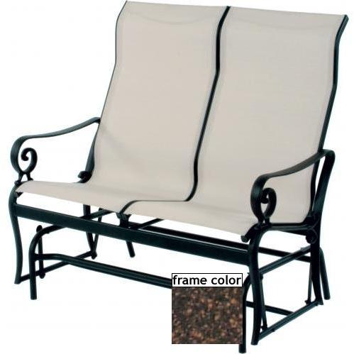 Suncoast Soleil Sling Supreme Loveseat Glider - Mahogany