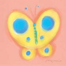 Butterfly On Pink Poster Print