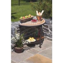 Alfresco Home Manchego Outdoor Half Moon Console Table - 20 Inch