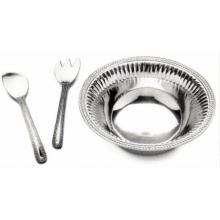 Wilton Armetale Flutes & Pearls Large 3-Piece Salad Set