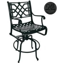 Windham Castings Abbey Swivel Bar Stool Frame Only, Black