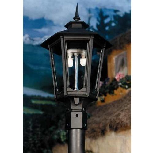 Gas Light America GL1600 Cast Aluminum Natural Gas Light With Open Flame Burner On Post Mount