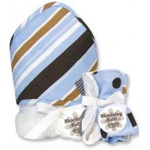 Max Stripe Hooded Towel And Wash Cloth Set