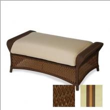 Lloyd Flanders Grand Traverse Large Ottoman In Caramel Finish And Resort Lodge Fabric.