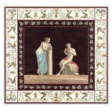 Roman Bath Murals - 2 Figures Poster Print
