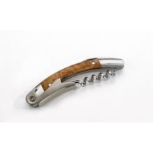 Outset Stainless Steel Corkscrew W/ Burlwood Accents