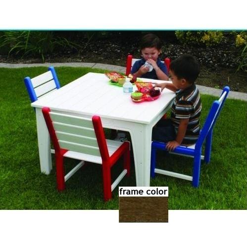 Eagle One Recycled Plastic Kids Table - Brown
