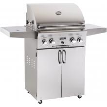 American Outdoor Grill 24 Inch Propane Gas Grill W/ Rotisserie & Side Burner On Cart