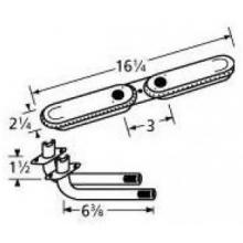 Stainless Steel Oval Twin, Centered, 3 Inch Offset Burner 115C2-76402
