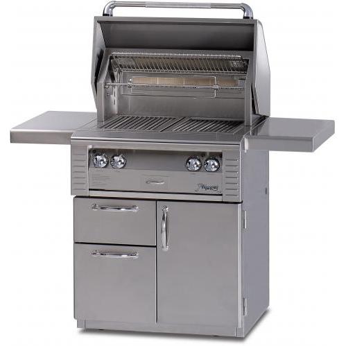 Alfresco Gas Grills LX2 30 Inch Sear Zone Natural Gas Grill On Cart W/ Drawers