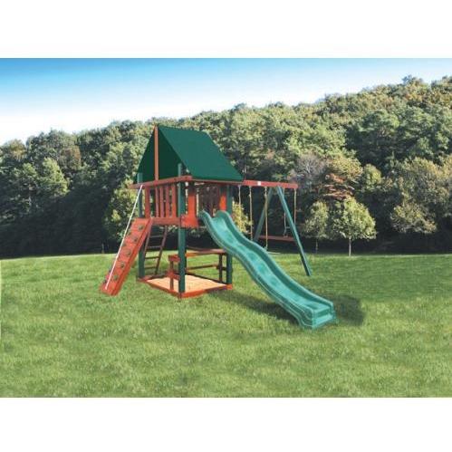 Gorilla Playsets Blue Ridge Overlook Redwood Swing Set