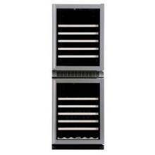 Marvel 90 Bottle Wine Cooler, Black Cabinet, Stainless Frame Glass Door